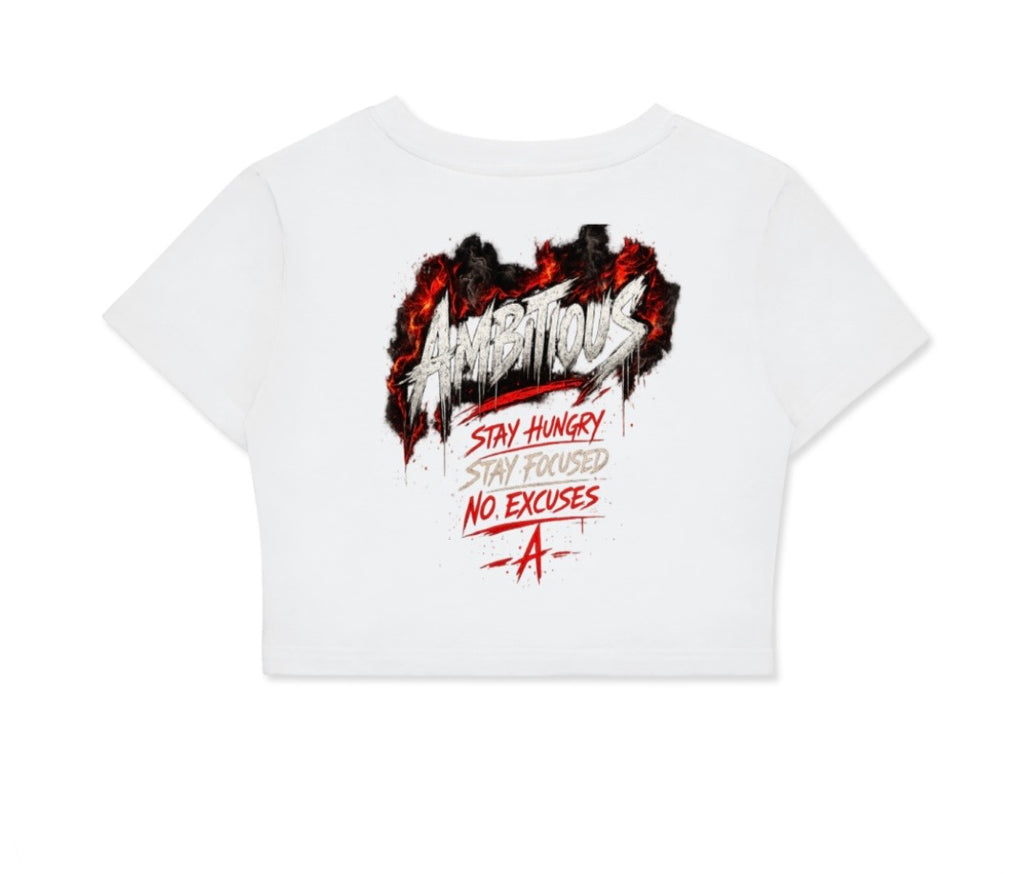 Women’s Fitted White Crop Top