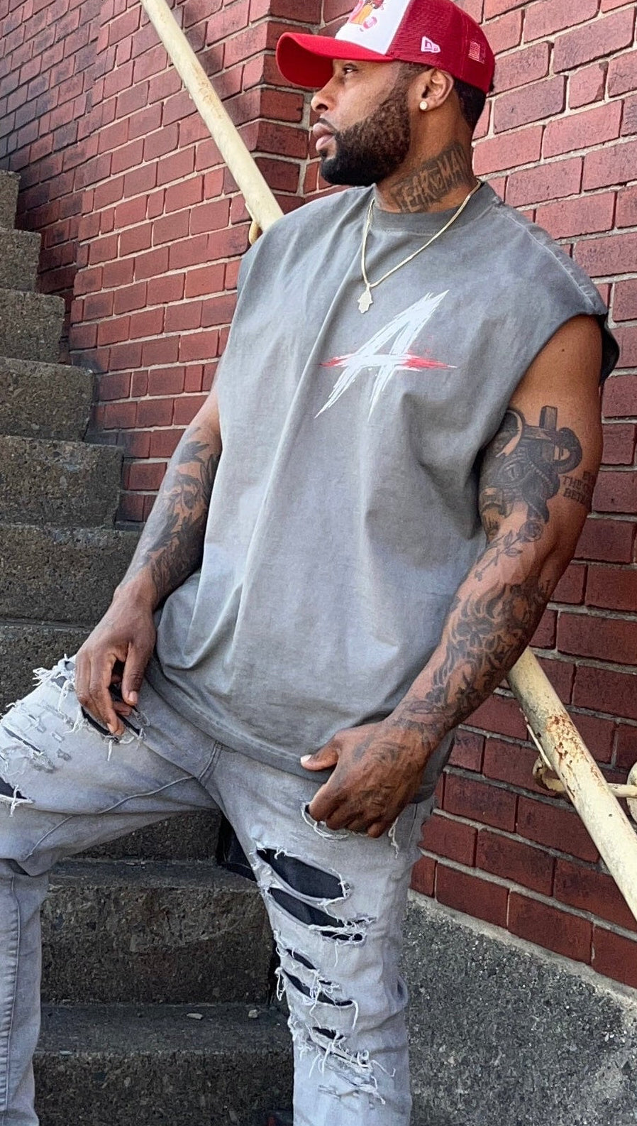 Men’s Reverse Gray Sleeveless Shirts.