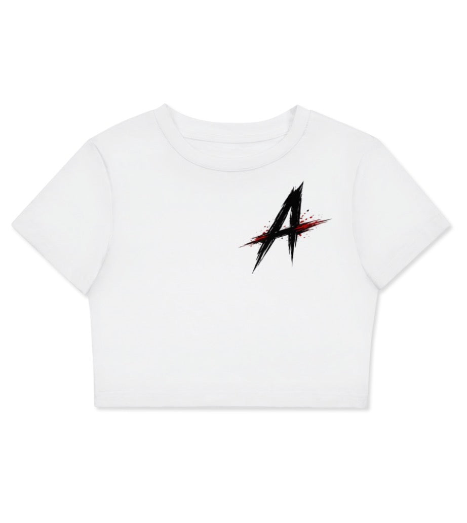 Women’s Fitted White Crop Top