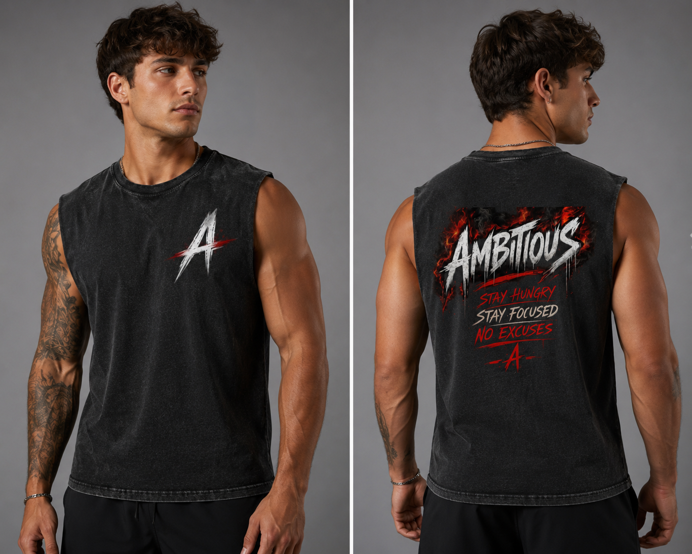 Men’s Reversed Black Sleeveless shirts